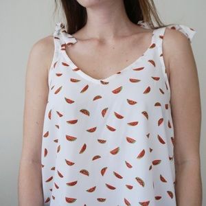 Cute summer watermelon tank top size Small